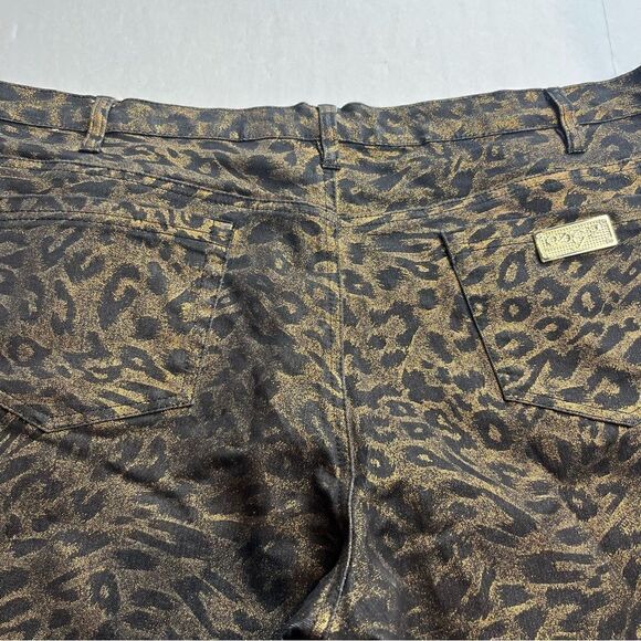 DG2 Women's Pants Black and Gold Shiny Size 24 WP Straight leg - Picture 6 of 10